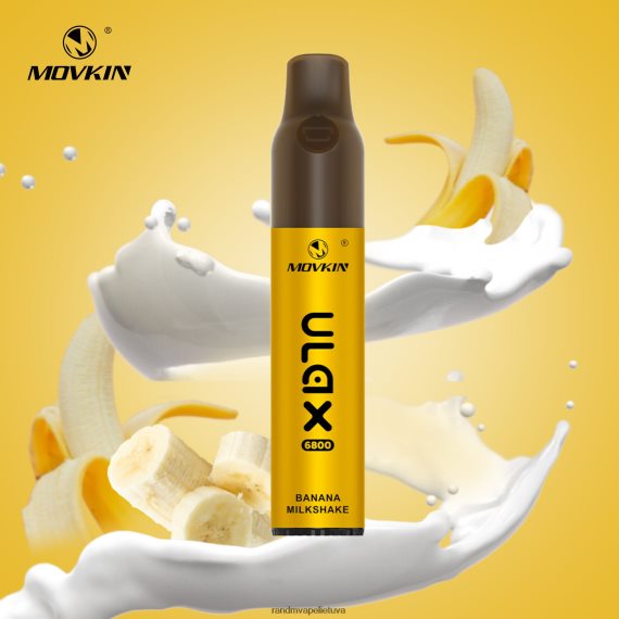 RandM Movkin Ulax 6800 (keraminė ritė) įkraunamas vienkartinis vape pod prietaisas bananų pieno kokteilis RandM vape cheap - FPX6RL65