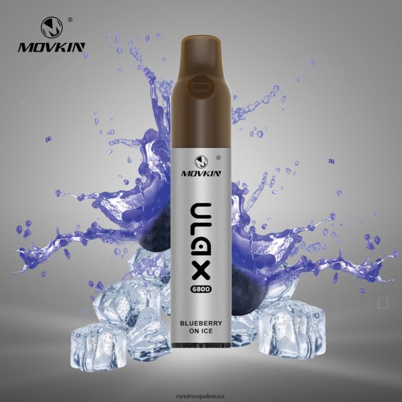 RandM Movkin Ulax 6800 (keraminė ritė) įkraunamas vienkartinis vape pod prietaisas mėlynės ant ledo tornado vape buy - FPX6RL59