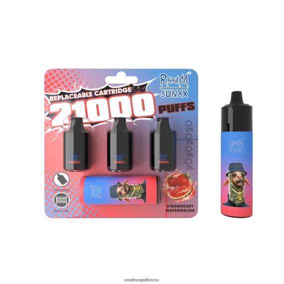 RandM Sunax 21000 oro srauto valdymo pod keičiamas vape įrenginys 1vnt braškinis arbūzas RandM vape sale - FPX6RL271
