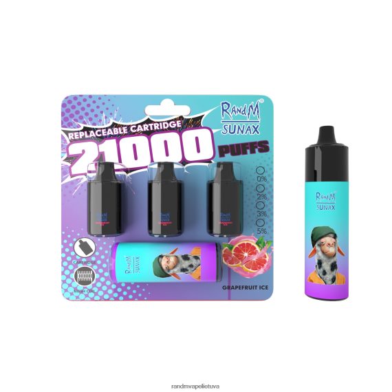 RandM Sunax 21000 oro srauto valdymo pod keičiamas vape įrenginys 1vnt greipfrutų ledas RandM vape cheap - FPX6RL275