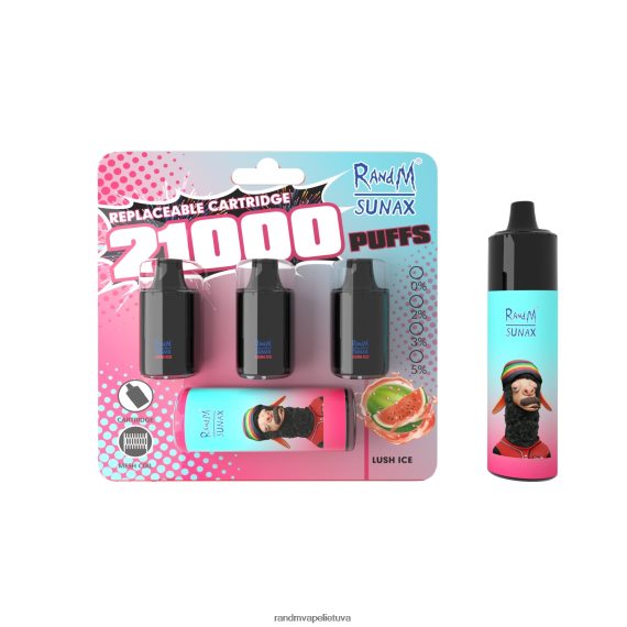 RandM Sunax 21000 oro srauto valdymo pod keičiamas vape įrenginys 1vnt sodrus ledas RandM vape buy - FPX6RL266