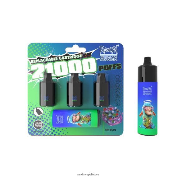 RandM Sunax 21000 oro srauto valdymo pod keičiamas vape įrenginys 1vnt vėsios mėtos RandM vape cheap - FPX6RL265