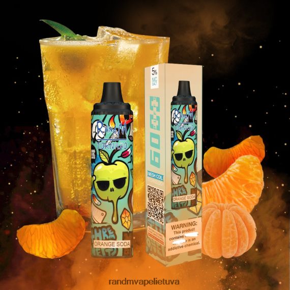 RandM Tornado 6000 oro srauto valdymo vape pod prietaisas 1vnt apelsinų soda RandM vape Lietuva - FPX6RL287
