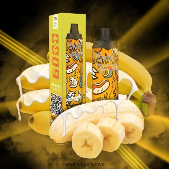 RandM Tornado 6000 oro srauto valdymo vape pod prietaisas 1vnt bananų pienas RandM tornado sale - FPX6RL288