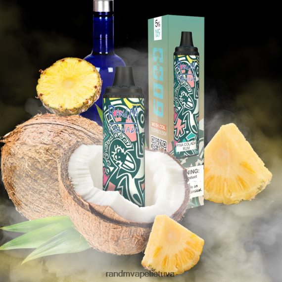 RandM Tornado 6000 oro srauto valdymo vape pod prietaisas 1vnt pina colada romas RandM tornado kaina - FPX6RL280