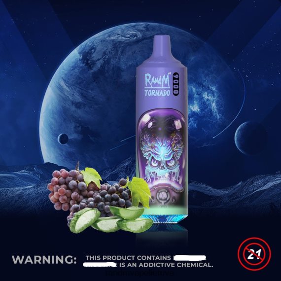 RandM Tornado 9000 vape pod prietaisas 1 vnt 1 versija alavijo vynuogių RandM vape Lietuva - FPX6RL137