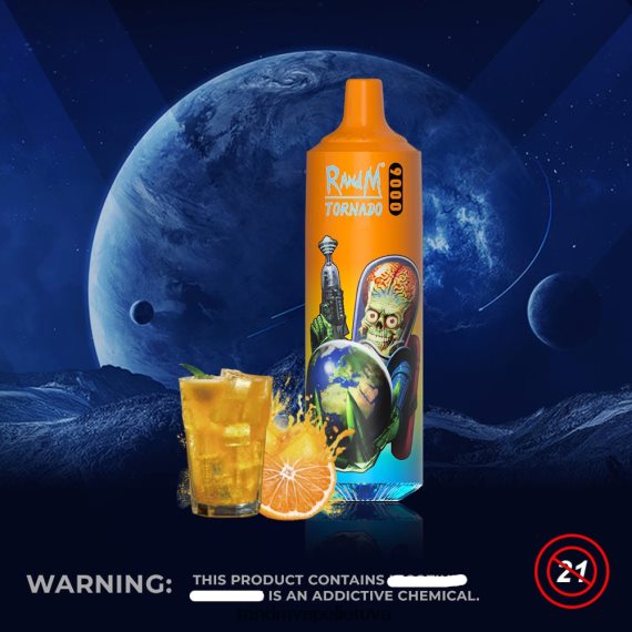 RandM Tornado 9000 vape pod prietaisas 1 vnt 1 versija apelsinų soda tornado vape buy - FPX6RL129