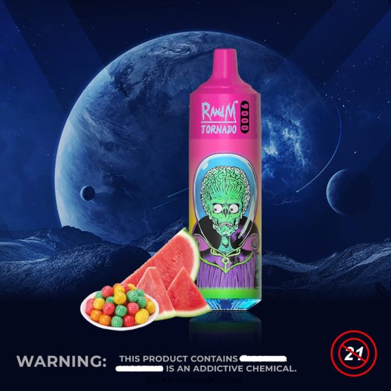 RandM Tornado 9000 vape pod prietaisas 1 vnt 1 versija arbūzinė guma RandM tornado kaina - FPX6RL130