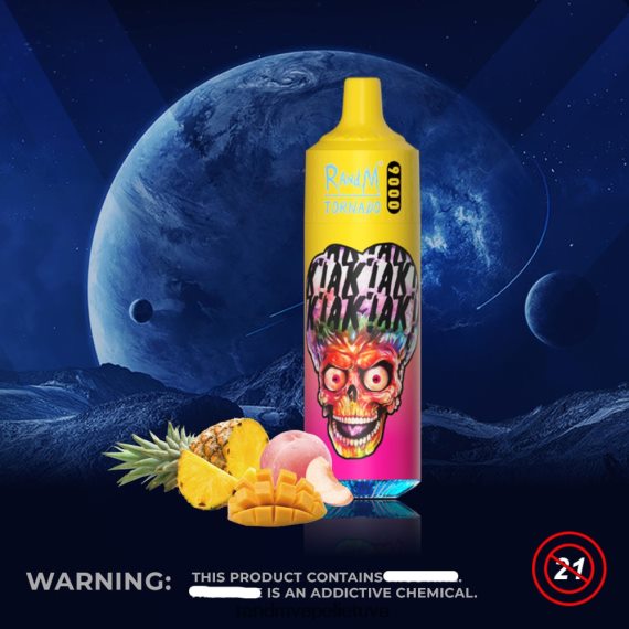 RandM Tornado 9000 vape pod prietaisas 1 vnt 1 versija persikų mango ananasai RandM tornado Lietuva - FPX6RL133