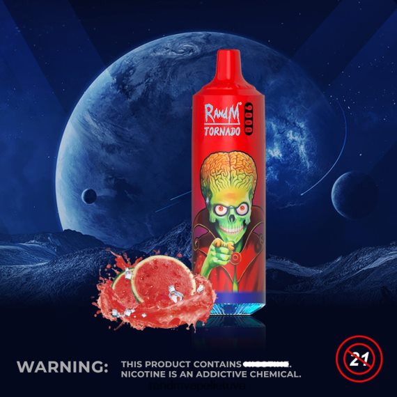 RandM Tornado 9000 vape pod įrenginys 1vnt 2 versija arbūzas brazz ledas RandM vape Lietuva - FPX6RL147