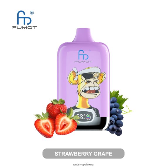 Fumot Original RandM Digital Box 12000 akumuliatoriaus ir skysčių ekrano vape prietaisas braškių vynuogių RandM vape cheap - FPX6RL15