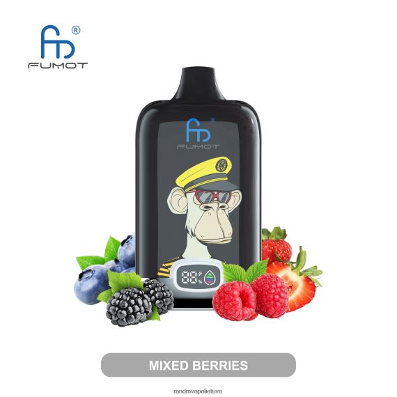 Fumot Original RandM Digital Box 12000 akumuliatoriaus ir skysčių ekrano vape prietaisas mišrios uogos RandM tornado Lietuva - FPX6RL13