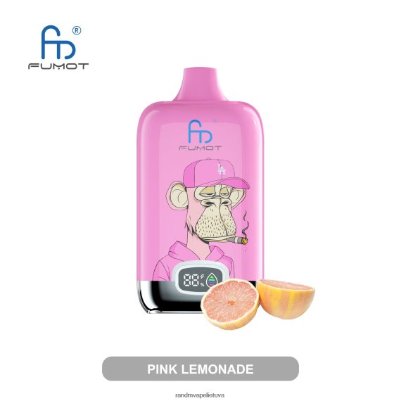 Fumot Original RandM Digital Box 12000 akumuliatoriaus ir skysčių ekrano vape prietaisas rožinis limonadas RandM vape sale - FPX6RL11