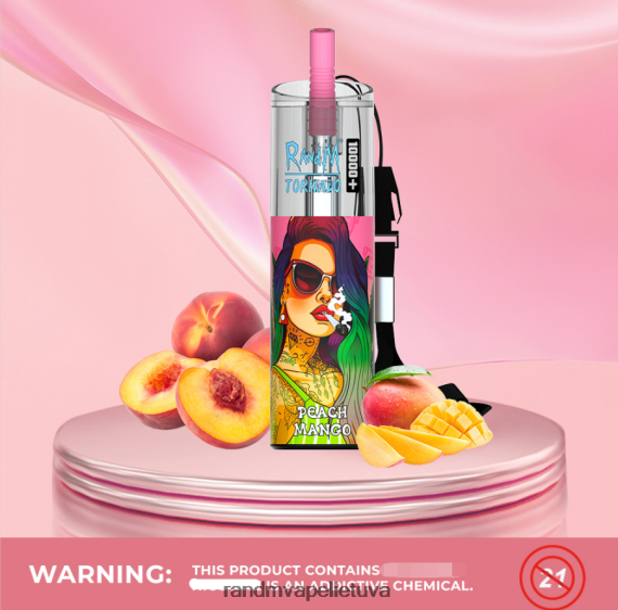 RandM Tornado 10000 plus oro srauto valdymo vape prietaisas 1vnt persikų mango RandM vape cheap - FPX6RL85