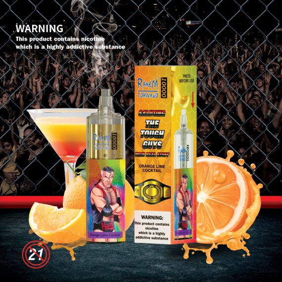 RandM Tornado 10000 oro srauto valdymo vape prietaisas 1vnt apelsinų laimo kokteilis RandM tornado vape - FPX6RL122