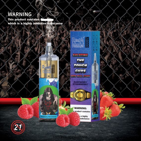 RandM Tornado 10000 oro srauto valdymo vape prietaisas 1vnt aviečių braškių RandM tornado vape - FPX6RL102