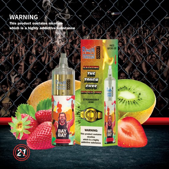 RandM Tornado 10000 oro srauto valdymo vape prietaisas 1vnt braškių kivi RandM tornado sale - FPX6RL118