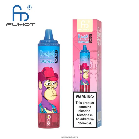 Fumot RandM Tornado 15000 vape įrenginys su baterija ir ejuice ekranu, 1 versija ananasų ledas RandM tornado Lietuva - FPX6RL23