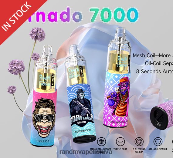 RandM Tornado 7000 oro srauto valdymo vape prietaisas 1vnt ananasų ledas RandM tornado kaina - FPX6RL180