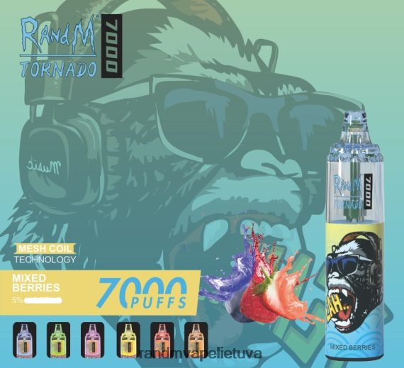 RandM Tornado 7000 oro srauto valdymo vape prietaisas 1vnt ananasų ledas RandM tornado kaina - FPX6RL180