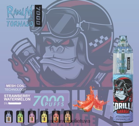 RandM Tornado 7000 oro srauto valdymo vape prietaisas 1vnt braškinis arbūzas RandM tornado sale - FPX6RL178