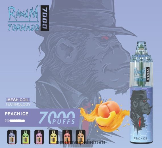 RandM Tornado 7000 oro srauto valdymo vape prietaisas 1vnt mango ant ledo RandM tornado kaina - FPX6RL170