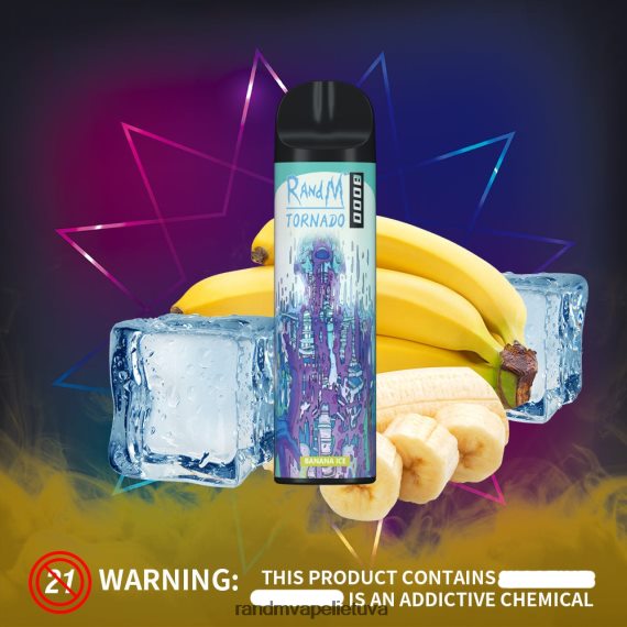 RandM Tornado 8000 oro srauto valdymo vape prietaisas 1vnt bananų ledas RandM vape Lietuva - FPX6RL247