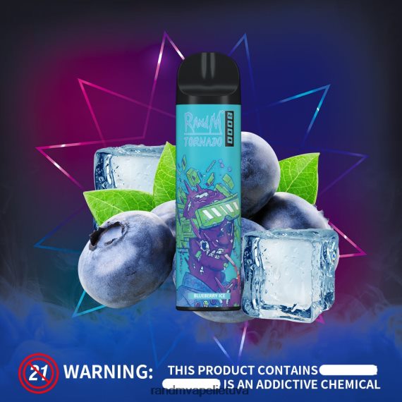 RandM Tornado 8000 oro srauto valdymo vape prietaisas 1vnt mėlynas razz ledas RandM vape Lietuva - FPX6RL237