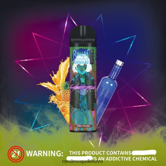 RandM Tornado 8000 oro srauto valdymo vape prietaisas 1vnt pina colada RandM tornado vape - FPX6RL252
