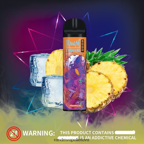 RandM Tornado 8000 oro srauto valdymo vape prietaisas 1vnt rūgštus obuolys RandM tornado kaina - FPX6RL240