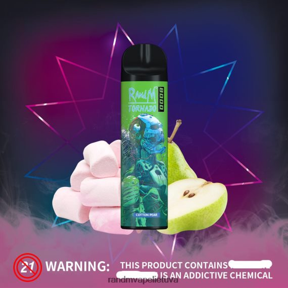 RandM Tornado 8000 oro srauto valdymo vape prietaisas 1vnt rūgštus obuolys RandM tornado kaina - FPX6RL240
