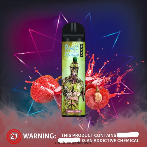 RandM Tornado 8000 oro srauto valdymo vape prietaisas 1vnt vyšnių ličiai RandM tornado Lietuva - FPX6RL253