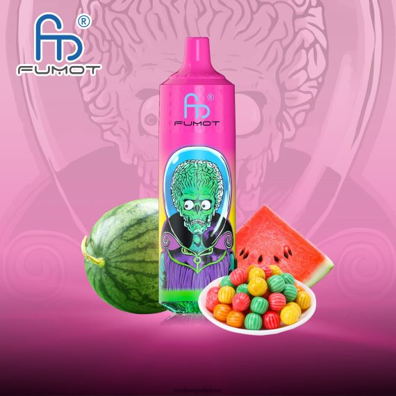 Fumot RandM Tornado 9000 pro vape įrenginys su baterija ir ejuice ekranu, 1 versija arbūzo burbuliukai RandM tornado vape - FPX6RL202