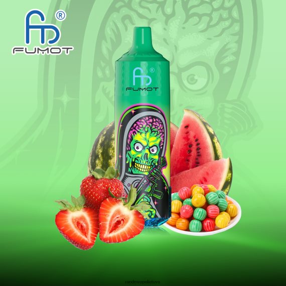 Fumot RandM Tornado 9000 pro vape įrenginys su baterija ir ejuice ekranu, 1 versija braškių arbūzų burbuliukai RandM vape sale - FPX6RL201