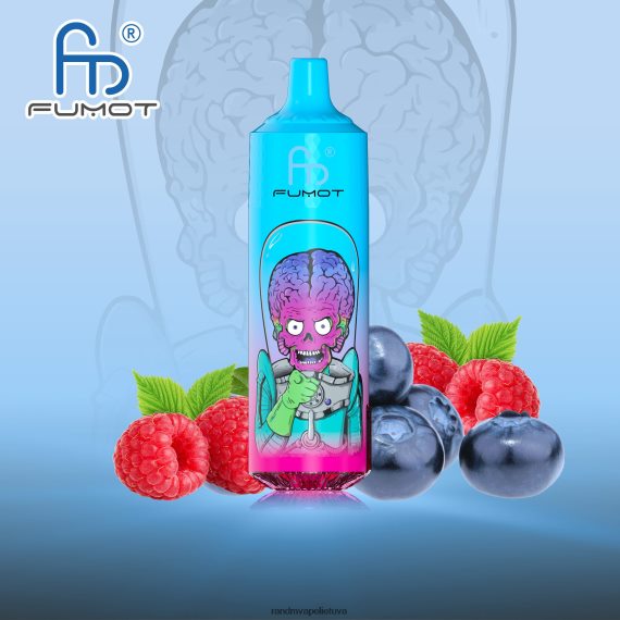 Fumot RandM Tornado 9000 pro vape įrenginys su baterija ir ejuice ekranu, 1 versija mėlynių aviečių RandM vape buy - FPX6RL186