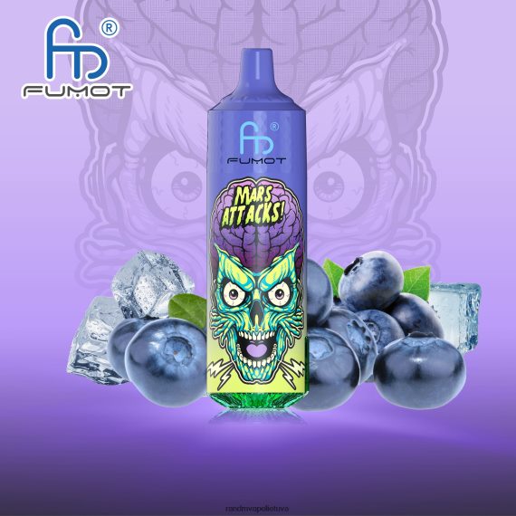 Fumot RandM Tornado 9000 pro vape įrenginys su baterija ir ejuice ekranu, 1 versija mėlynių ledų RandM vape cheap - FPX6RL185