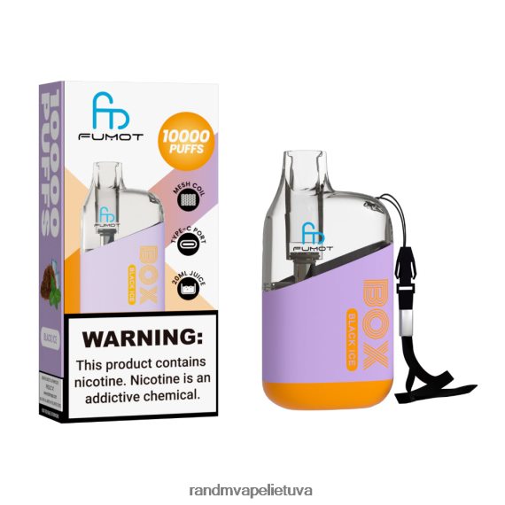 Fumot Original RandM Tornado Box 10000 oro srauto valdymo vape prietaisas 1vnt juodas ledas tornado vape buy - FPX6RL99