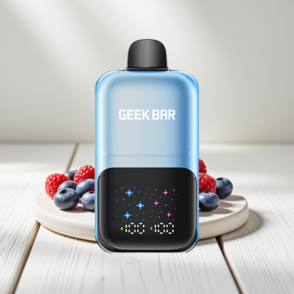 GEEK BAR 2GO 20ml 50000 Puffs Two Series Mėlynių aviečių ledas, Interaktyvus ekranas, 5% nikotino