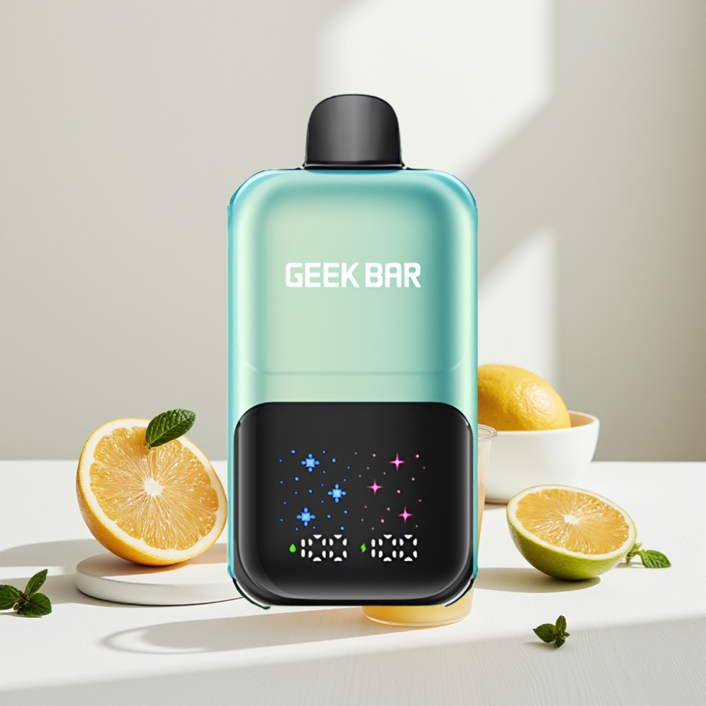 GEEK BAR 2GO 20ml 50000 Puffs Two Series Šalta Mėtų Ledas, 5% Nikotino, 3 Lygiai, Didelis Ekranas