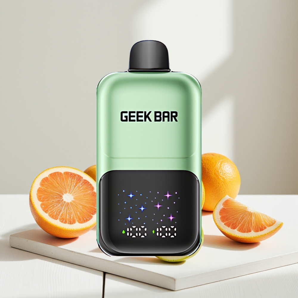 GEEK BAR 2GO Dvi Serijos 50000 Pūkšt. 20ml Rūgštus Saldainiai & Vaisiai, Did. Ekranas, 5% Nikotino