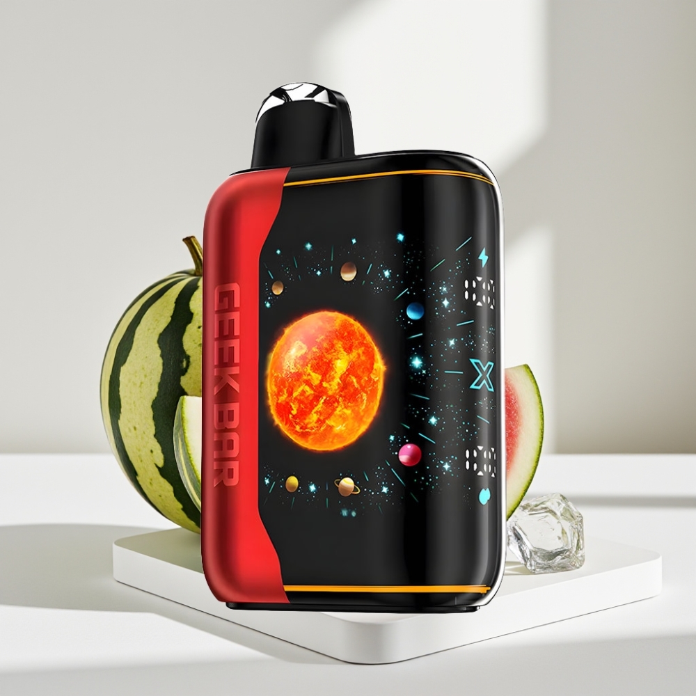 GEEK BAR Platinum Edition 25000 Disposable Vape Arbūzas su Mėtų Skoniu, 20mL, 2% nikotino, USB-Type C