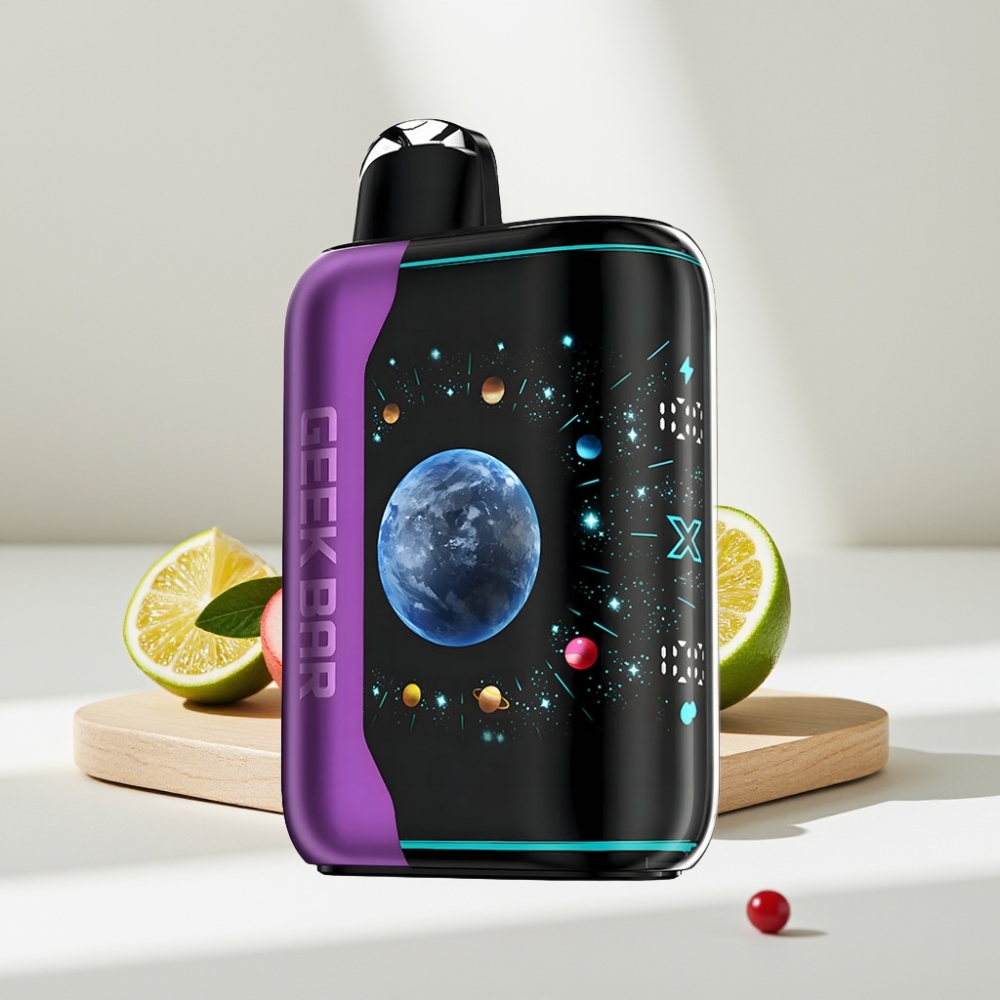 GEEK BAR Platinum Edition 25000 Disposable Vape Uogų Vyšnių Citrina, 20mL, 2% nikotino, USB-Type C