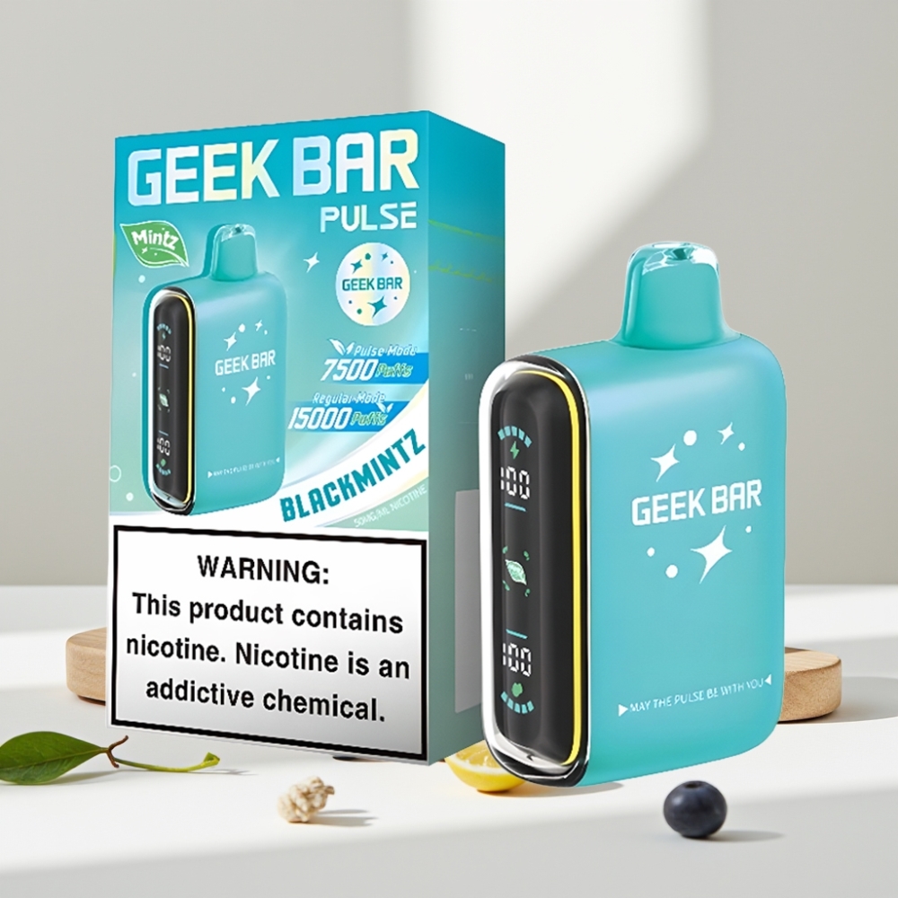 Geek Bar Pulse 15000 Puffs Disposable Vape Mėtų Leidimas, 16ML, 5% nikotino
