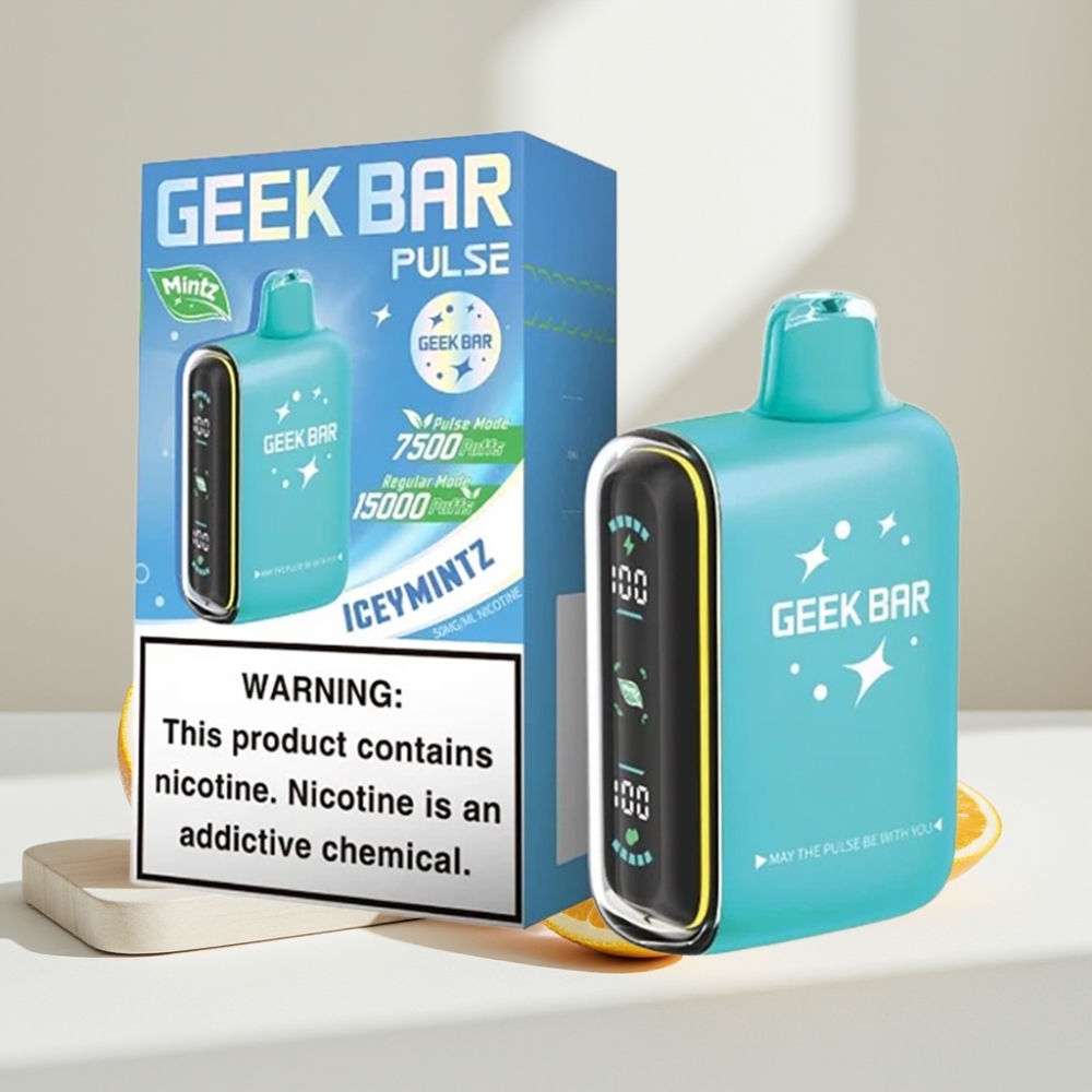 Geek Bar Pulse 15000 Puffs Disposable Vape Mėtų Leidimas, 16ML, 5% nikotino