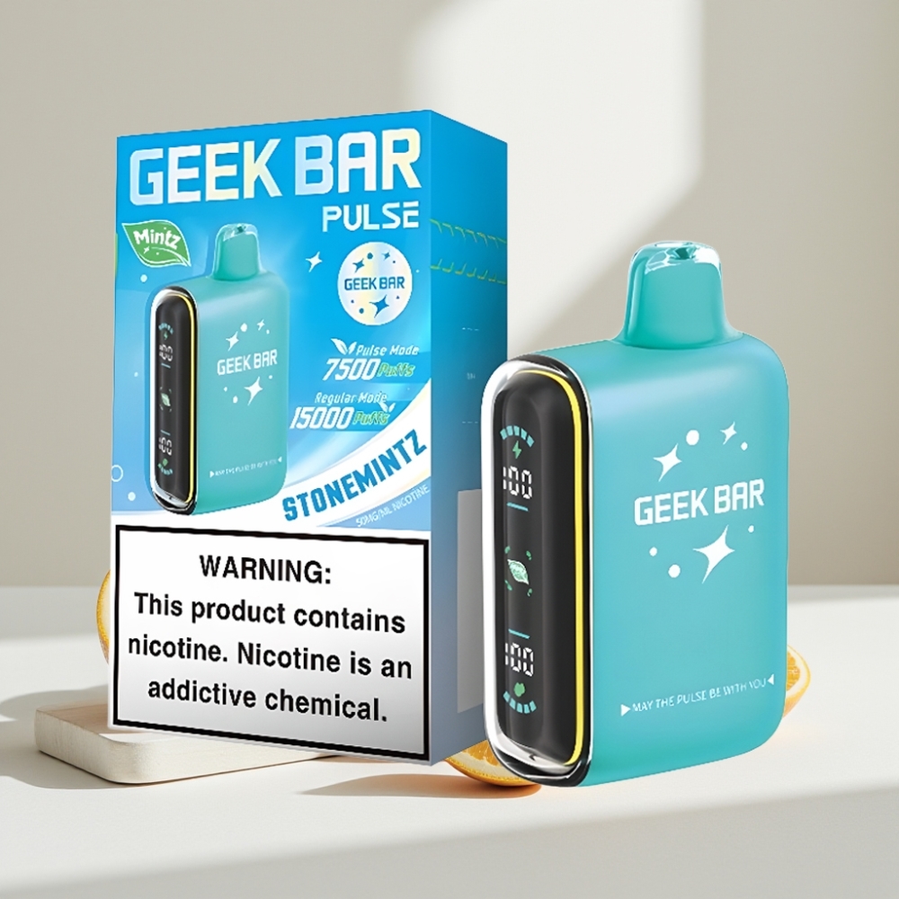 Geek Bar Pulse 15000 Puffs Disposable Vape Mėtų Leidimas, 16ML, 5% nikotino