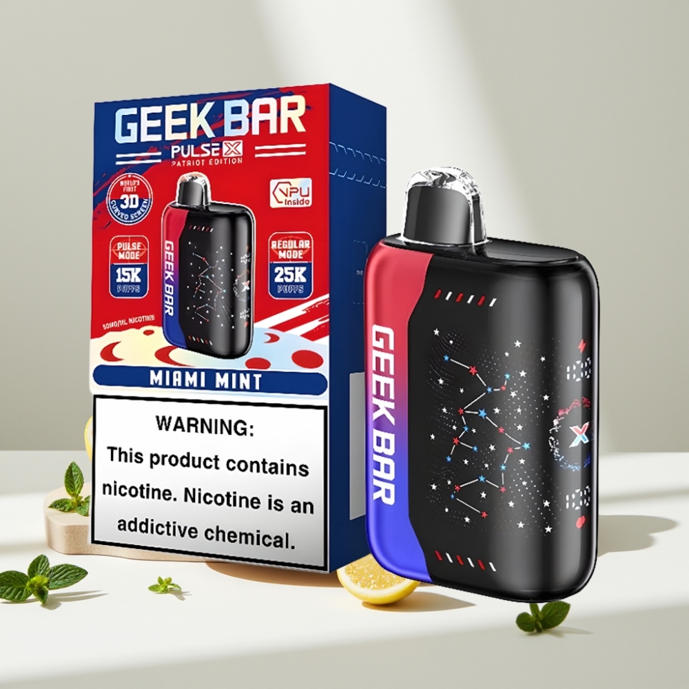 Geek Bar Pulse X 25000 Smūgių, iki 25000 Smūgių, 18mL, USB Type-C, Patriot