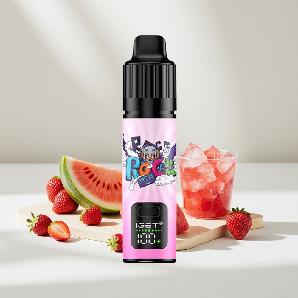 IGET BAR PLUS S3 POD 10000 Puffs Disposable Vape Braškė Melionas Ledas 18 ml 5% 1.0 Ohm
