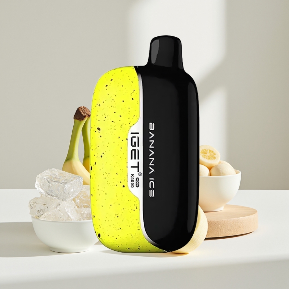 IGET Moon K5000 Puffs Disposable Vape Bananų Ledas, 5000 Puff, 1.35 Ohm