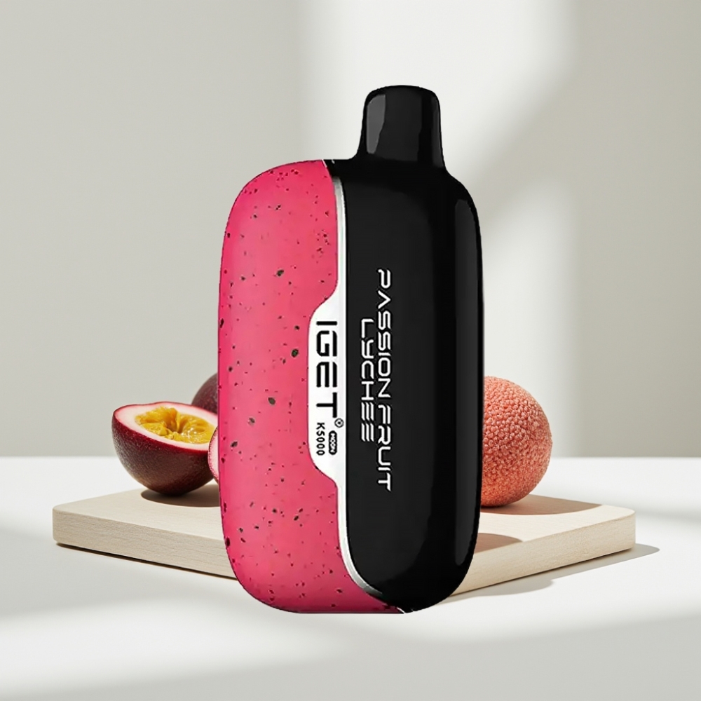 IGET Moon K5000 Puffs Disposable Vape Passion Fruit Lychee, 5000 Puffs, 1.35 Ohm Mesh