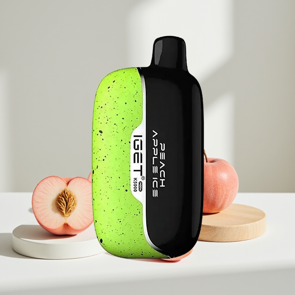 IGET Moon K5000 Puffs Disposable Vape Persikų Obuolių, 5000 Puffs, 1.35 Ohm